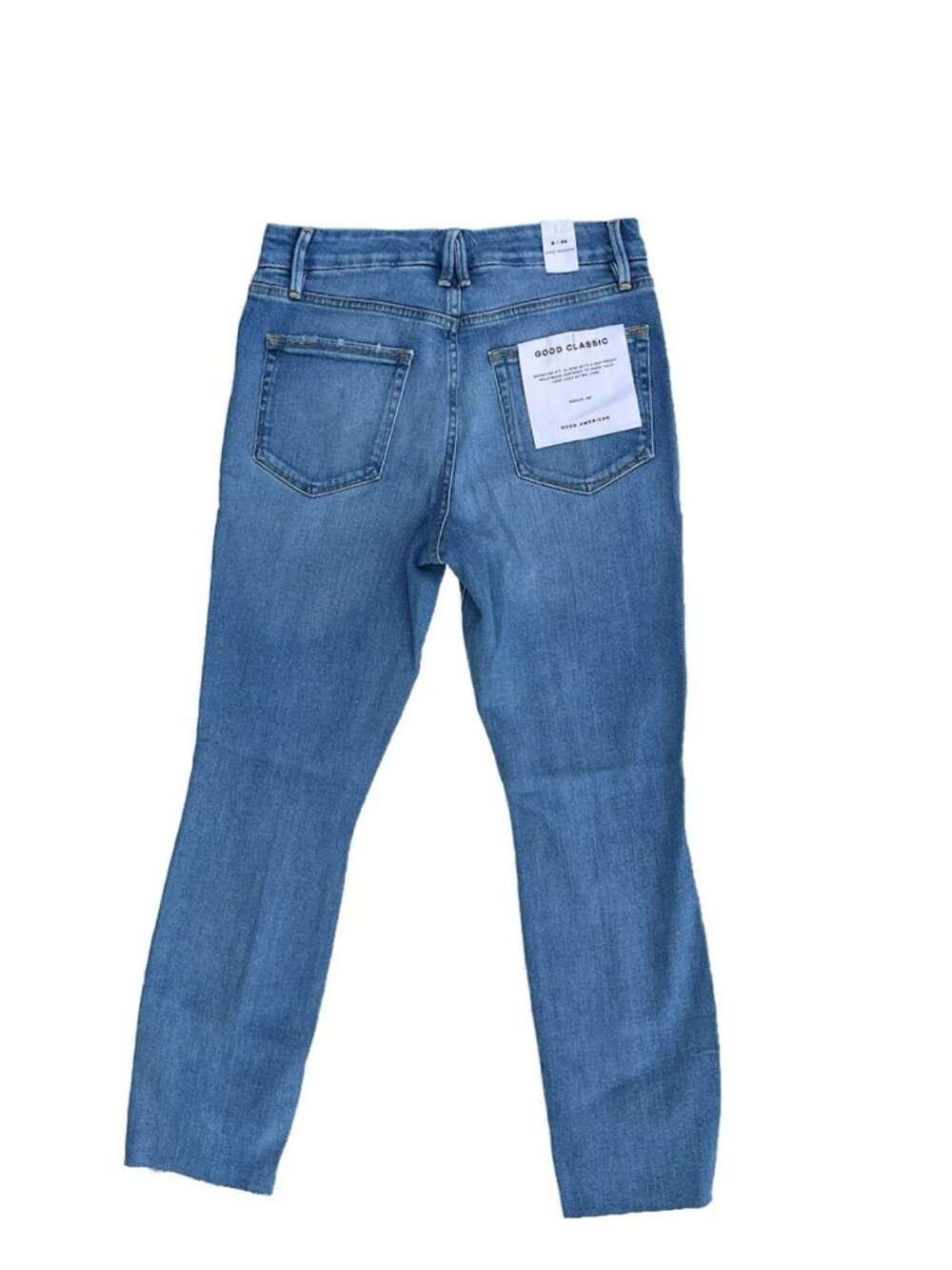 Good American Good Classic Jeans 25 28 29 Indigo 334 High Rise Straight - Picture 7 of 14